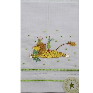 Patience Brewster Krinkles Joyful Lion Guest Towel